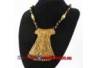 EPK 129 Kalung Mutiara hitam liontin baju lengan emas 46 cm YNN (19a)