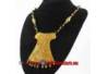 EPK 130 Kalung Mutiara hitam liontin baju lengan emas 46 cm YNN (19b)