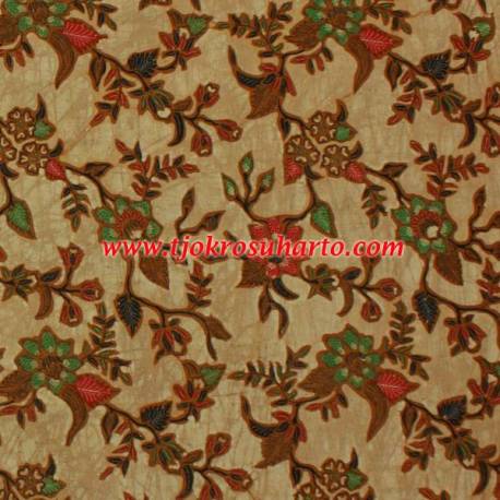BHH 147 Bahan Hem/Rok batik Kombinasi genes sogan colet boketan kecil 24x115 cm SSD