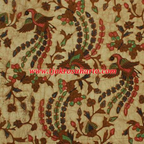Bahan Hem/Rok batik Kombinasi genes sogan colet cendrawasih 24x115 cm SSD