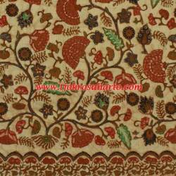 BHH 157 Bahan Hem/Rok batik Kombinasi genes sogan colet kembang kipas 24x115 cm SSD