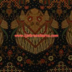 Bahan sarimbit Katun Prima Batik printing Sogan colet Cendrawasih tumpal kawung 240x115 cm SSD