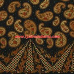 Bahan sarimbit Katun Prima Batik printing Sogan colet Sinaran keong 240x115 cm SSD