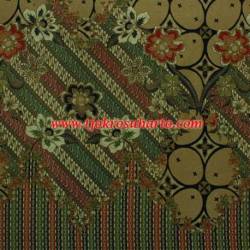 Bahan sarimbit Katun Prima Batik printing Sogan colet Parang Klithik tumpal kawung 240x115 cm SSD