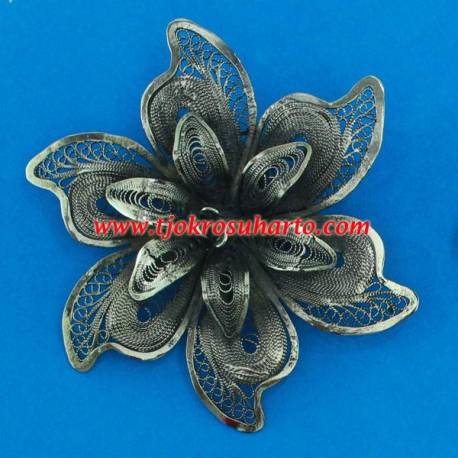 Bros & gasper Trap Sepuh perak bunga 10x10 cm (25) WDI