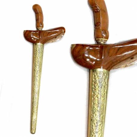 CGN 002 Keris Gayaman Yogya Gembol Jati Tatah Winoto kuningan Bakar