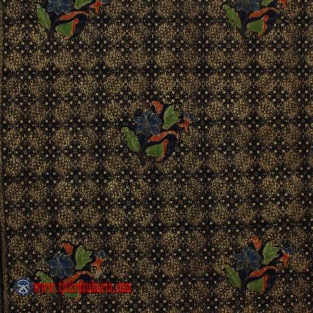 BHH 845 Bahan Hem/rok batik indigo Kerton boket 2,2x1,2 m ANS