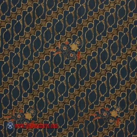 Bahan Hem/rok batik indigo Parang Barong ceplok boket  2,2x1,2 m ANS