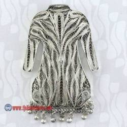 EPT 491 Bros+liontin Sepuh perak bakar Kebayak krantil 11,5x8 cm (6b ) YNN