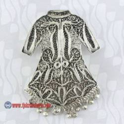 EPT 493 Bros+liontin Sepuh perak bakar Kebayak krantil 11,5x8 cm (6d ) YNN