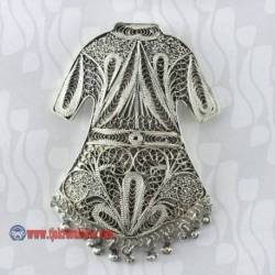 EPT 497 Bros+liontin Sepuh perak bakar Kebayak krantil 11,5x8 cm (6h ) YNN