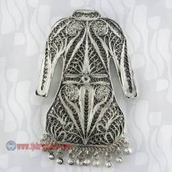 EPT 499 Bros+liontin Sepuh perak bakar Kebayak krantil 11,5x8 cm (6j ) YNN