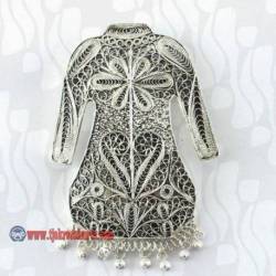 EPT 501 Bros+liontin Sepuh perak bakar Kebayak krantil 11,5x8 cm (6l ) YNN