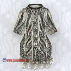 EPT 550 Bros+liontin Sepuh perak bakar Kebayak krantil 11,5x8 cm (6o ) YNN