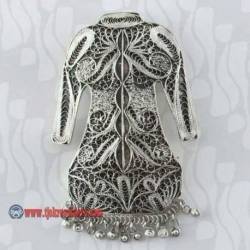 EPT 551 Bros+liontin Sepuh perak bakar Kebayak krantil 11,5x8 cm (6p ) YNN