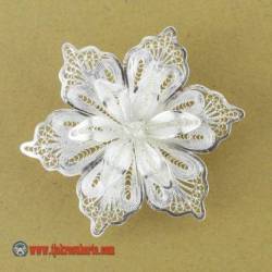 Bros + Gasper sepuh perak bunga 9x9 cm (8) WDI
