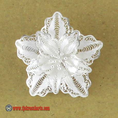 Bros Perak 925 trap Bunga sari 4 cm (2) SYT