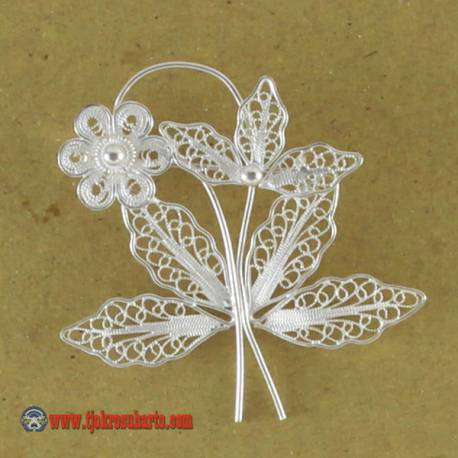 APB 071 Bros Perak 925 trap Bunga daun 4,5 cm (5) SYT