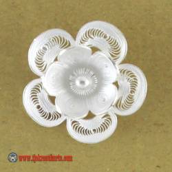 APB 072 Bros Perak 925 trap Bunga ceplok 3,5cm (6) SYT