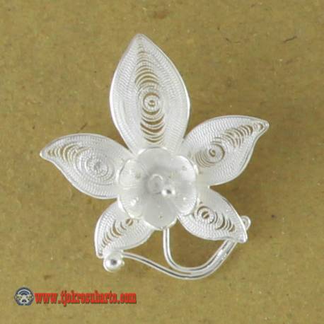 Bros Perak 925 trap Bunga daun 3,5 cm (7) SYT