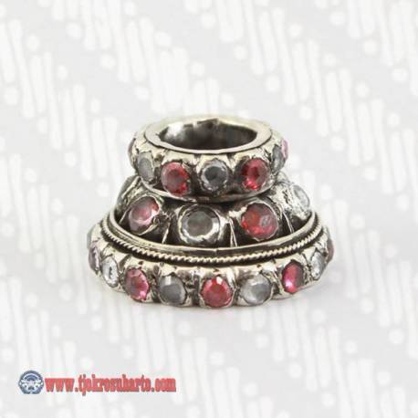 Robyong Perak 925 yakut batu merah 11,4 gr AJS
