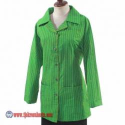 BPR 383 Blus model Kantor kancing bungkus Lurik DMS 828 xL
