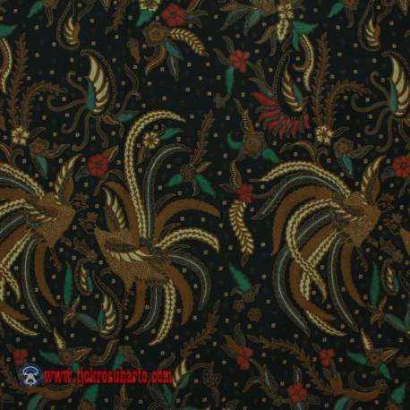 BHH 160 Bahan Hem/rok kombinasi genes colet katun cendrawasih sajodo 240x110 cm EST