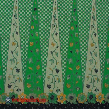 Bahan Sarimbit Printing colet katun Tombak an Poleng Hijau 210x110 cm EST