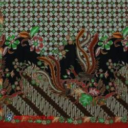 BHR 795 Bahan Sarimbit printing Doby Tiga Negeri Hitam Parang Besar 240x 115 cm AYN