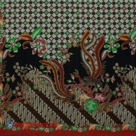 BHR 795 Bahan Sarimbit printing Doby Tiga Negeri Hitam Parang Besar 240x 115 cm AYN