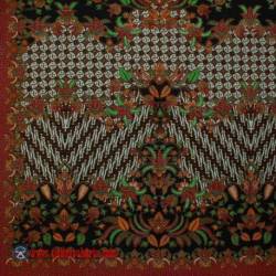 Bahan Sarimbit printing Doby Tiga Negeri Hitam Parang kecil 240x 115 cm AYN