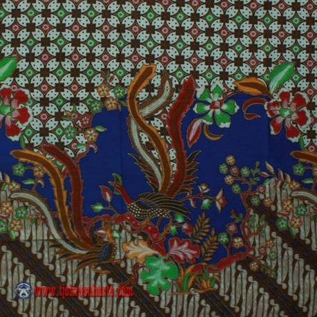 Bahan Sarimbit printing Doby Tiga Negeri Biru Parang Besar 240x 115 cm AYN