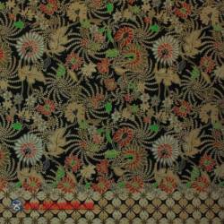 Bahan Sarimbit printing Mesres Tiga Negeri Hitam 240x 115 cm AYN