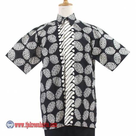 BPH 1250 Kemeja Pendek 1/2 Vooring Kelengan Biru godong telo L