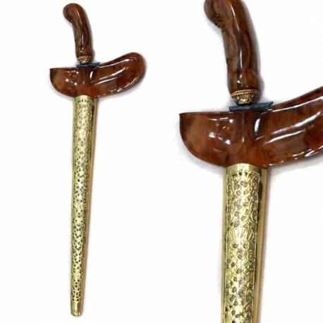 Keris Gayaman Yogya Gembol Jati Tatah kerawang Winoto kuningan