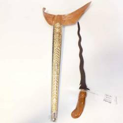 Keris Ladrang Yogya Gembol Jati Slorok Kerawang Silih Asih X