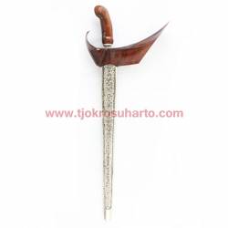 Keris Ladrang Yogya Sonokeling Slorok kerawang Crom perak
