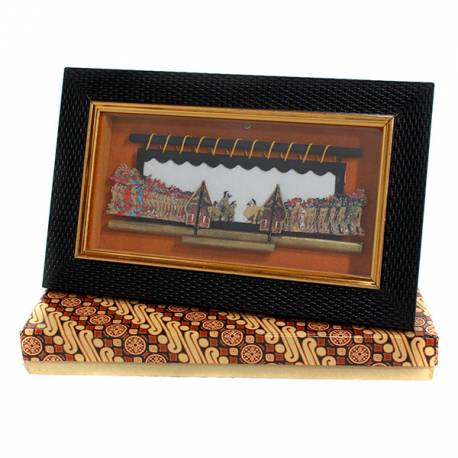 Pigura wayang kulit 26x16 cm Punokawan WWW