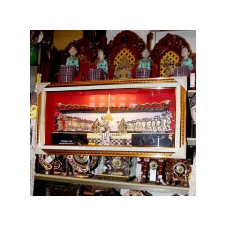 Pigura dalang wayang kulit 81x41x10 Pendawa lima lampu WWW