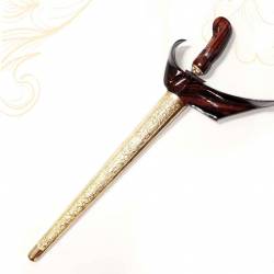 Keris Ladrang Yogya Sonokeling Tatah Winoto Kuning emas