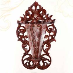 Tempat Keris Dinding Doubel tombak tengah Lung oval 32x56 cm WYM