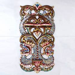 Tempat Keris Dinding lung naga kembar 32x65 cm WYM CTP 330
