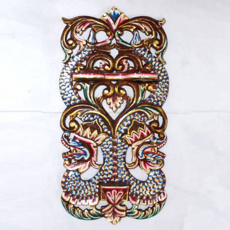 Tempat Keris Dinding lung naga kembar 32x65 cm WYM CTP 330
