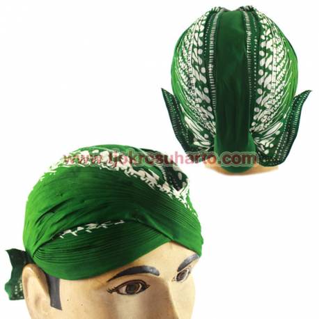 Blangkon Yogya Cap Kemitir kelengan hijau dhc 211 57