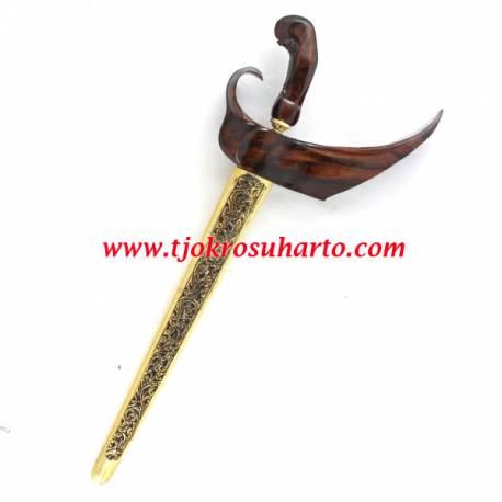 Keris Ladrang Solo Sonokeling Tatah Kuning bakar winoto