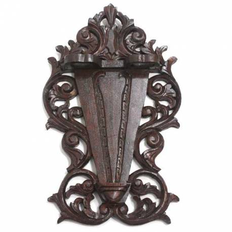 Tempat Keris Dinding Doube lung Daun 34x55 cm WYM