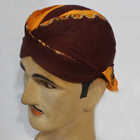 Blangkon Yogya DHJ 042 Panji Wilis Coklat kuning 58