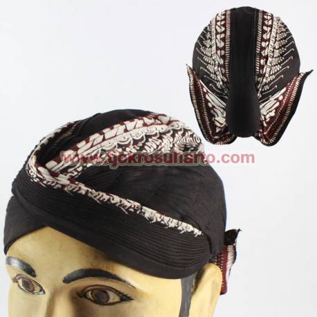 Blangkon Yogya Cap Kemitir Kusumo DHC 023 Hitam 54