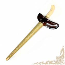 Keris Gayaman Yogya Sonokeling ukir Fiber tatah kuning emas