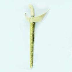 Keris Ladrang Yogya Fiber Tatah kuning emas